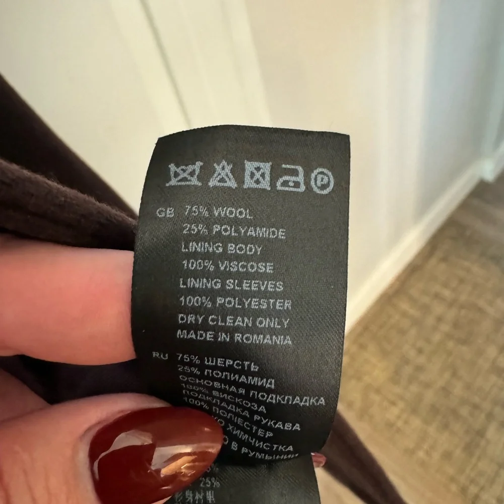 Reiss Deep Plum Pea Coat - Picture 11 of 13